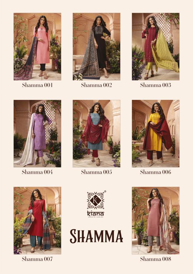 Kiana Shamma Designer Festive Wear Heavy Maslin With Hand Work Readymade Collection
